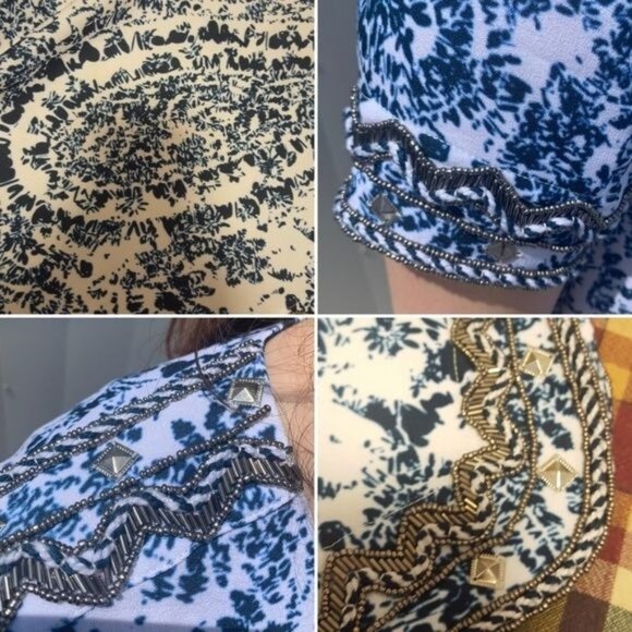 Robert Graham Luana Beaded Printed Aline Tunic Dress - Picture 5 of 8